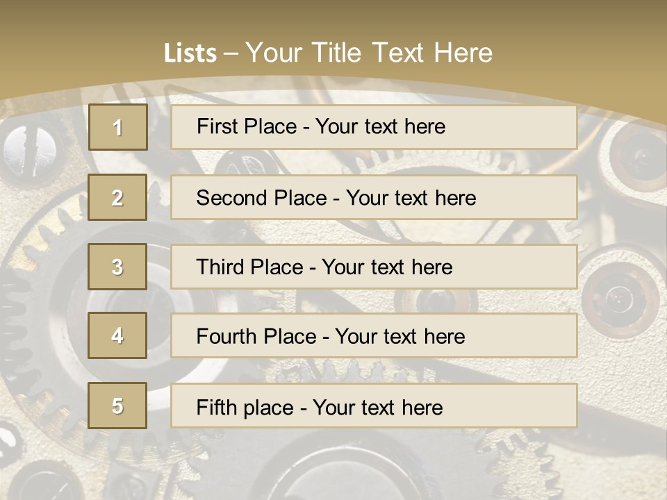 Clockwork Mechanism PowerPoint Template