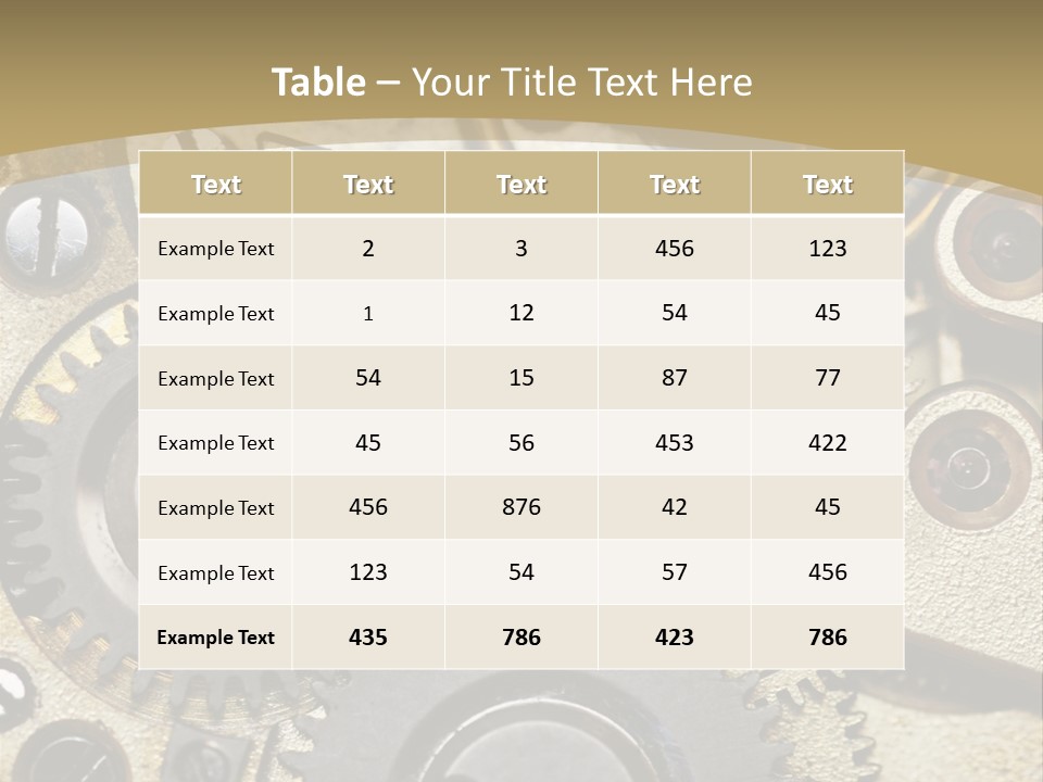 Clockwork Mechanism PowerPoint Template
