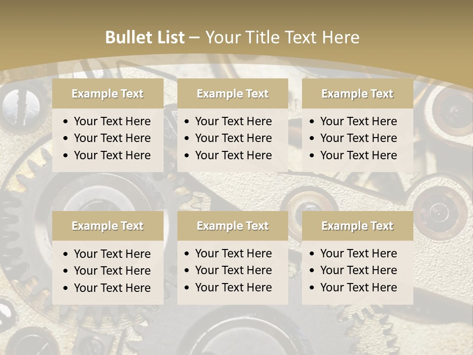 Clockwork Mechanism PowerPoint Template