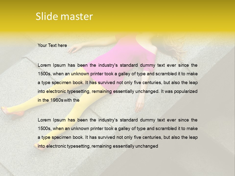 Graffiti Beautiful Young PowerPoint Template