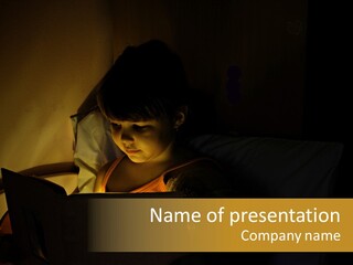 Room Darkness Bed PowerPoint Template