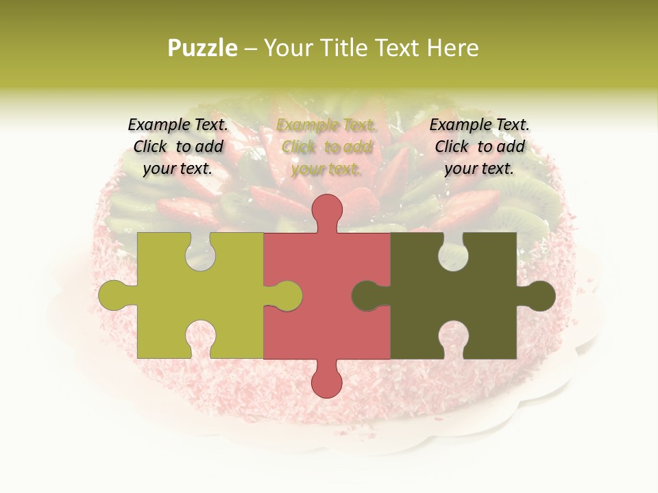 Kiwi Strawberry Cake PowerPoint Template