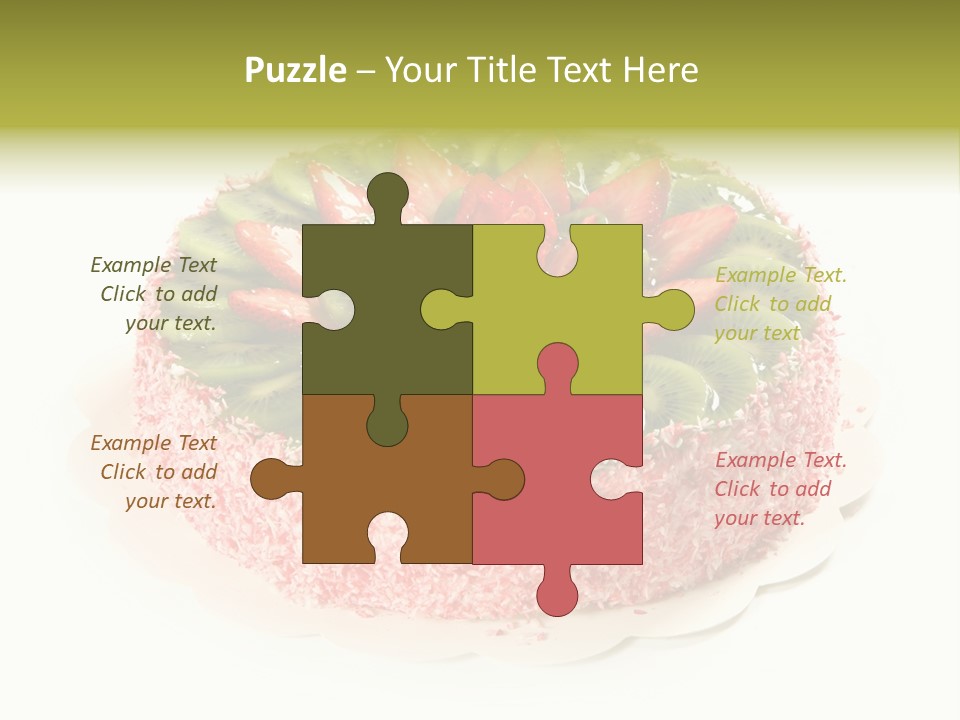 Kiwi Strawberry Cake PowerPoint Template