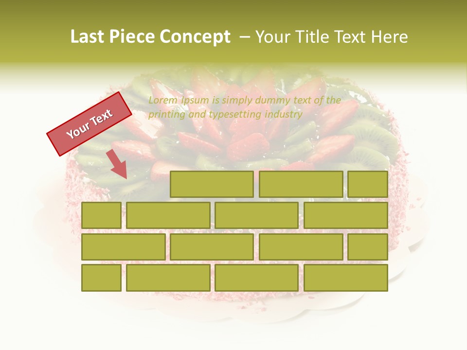 Kiwi Strawberry Cake PowerPoint Template
