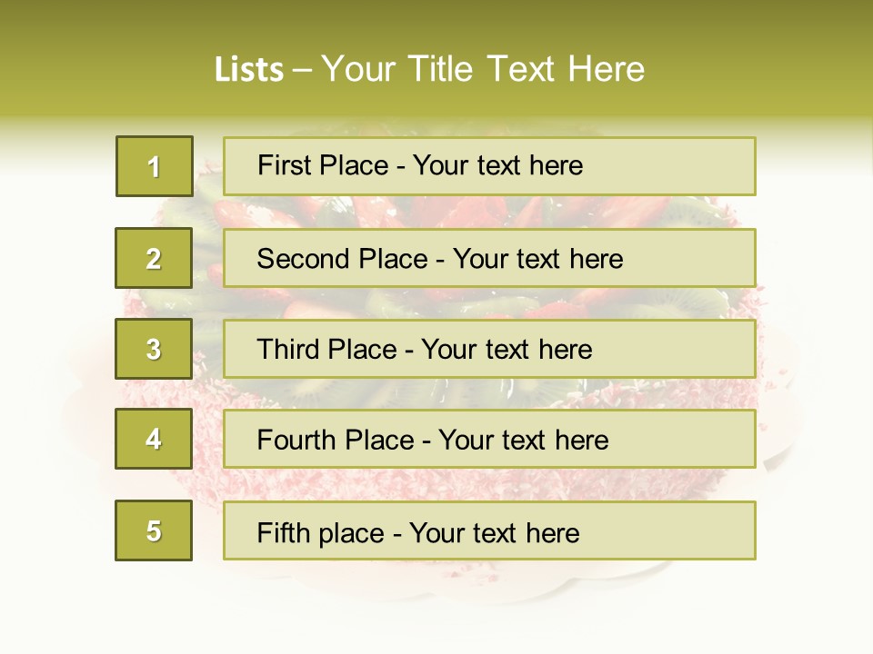 Kiwi Strawberry Cake PowerPoint Template