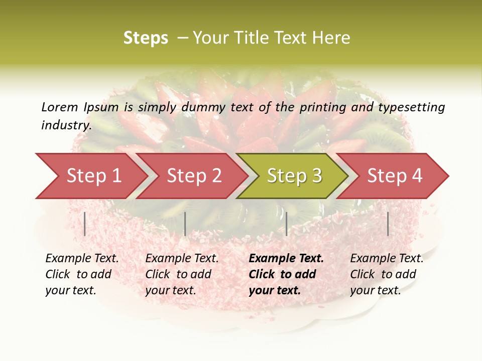 Kiwi Strawberry Cake PowerPoint Template