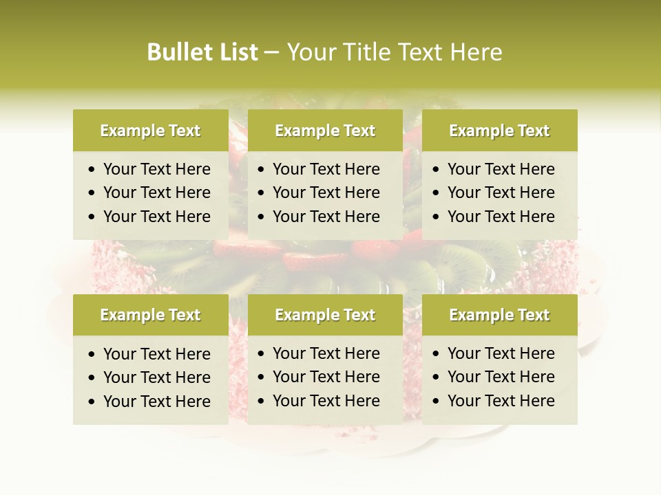 Kiwi Strawberry Cake PowerPoint Template
