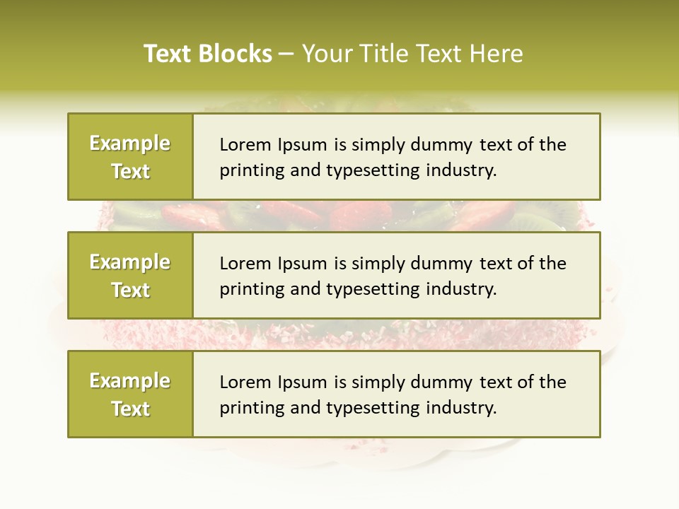 Kiwi Strawberry Cake PowerPoint Template