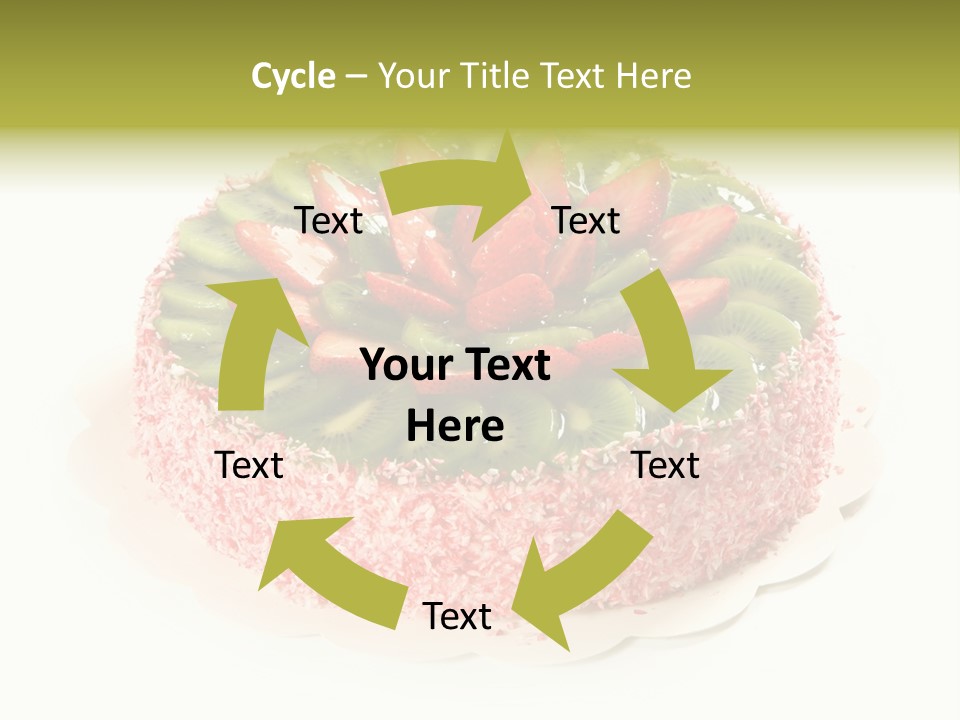 Kiwi Strawberry Cake PowerPoint Template
