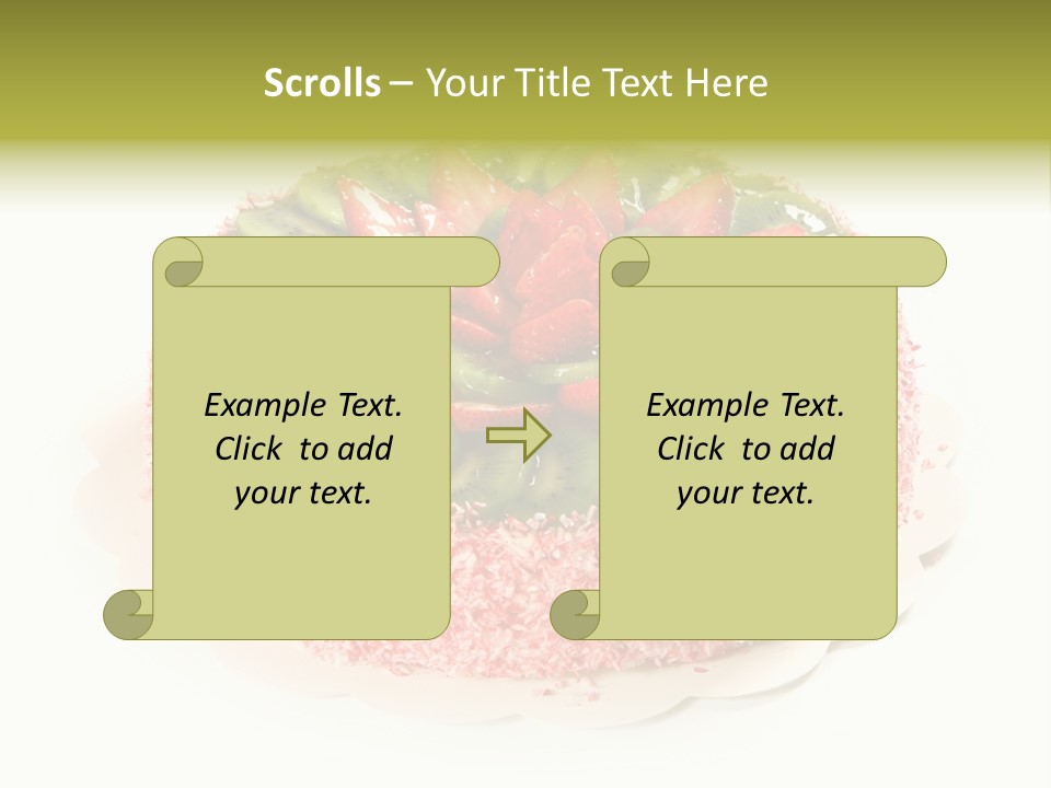 Kiwi Strawberry Cake PowerPoint Template