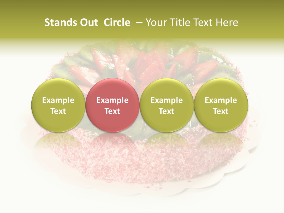 Kiwi Strawberry Cake PowerPoint Template