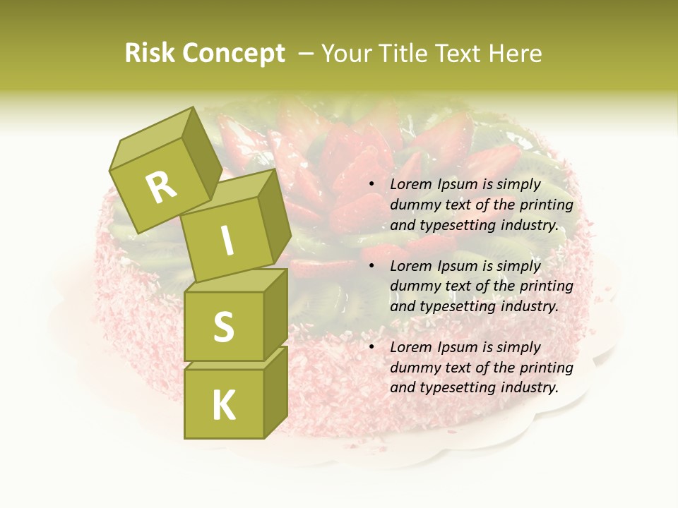 Kiwi Strawberry Cake PowerPoint Template