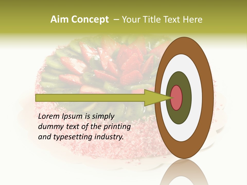 Kiwi Strawberry Cake PowerPoint Template