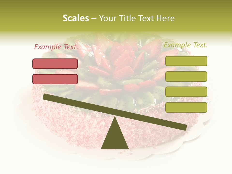 Kiwi Strawberry Cake PowerPoint Template