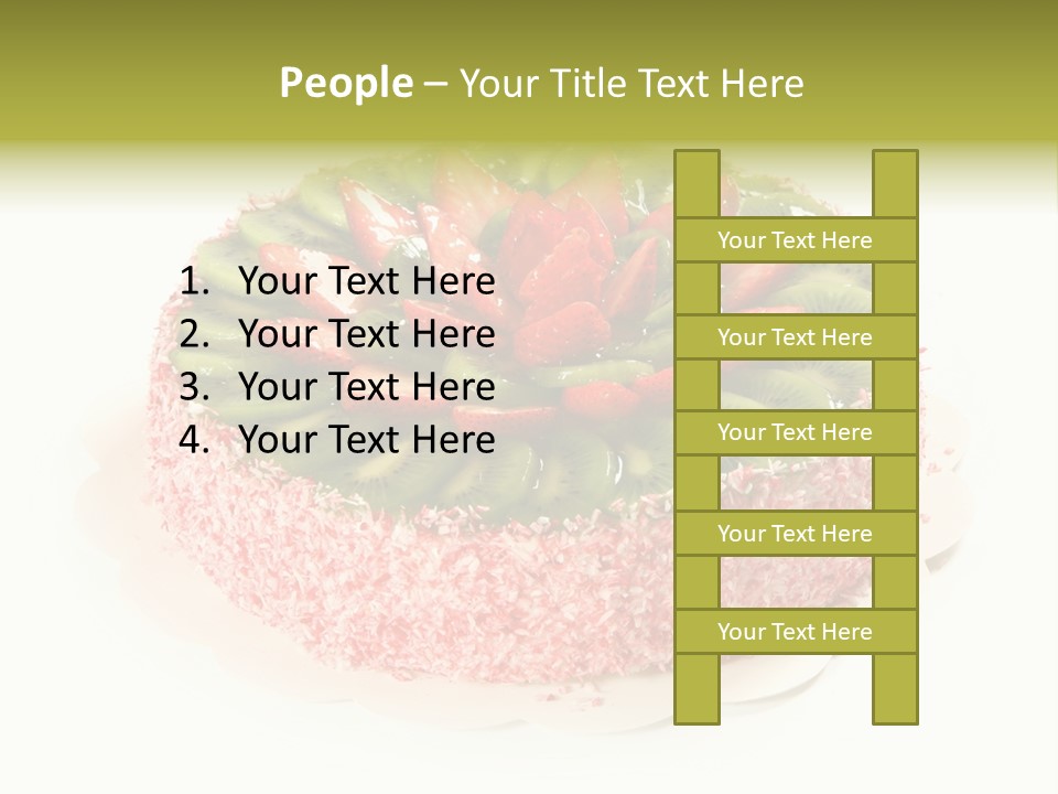 Kiwi Strawberry Cake PowerPoint Template