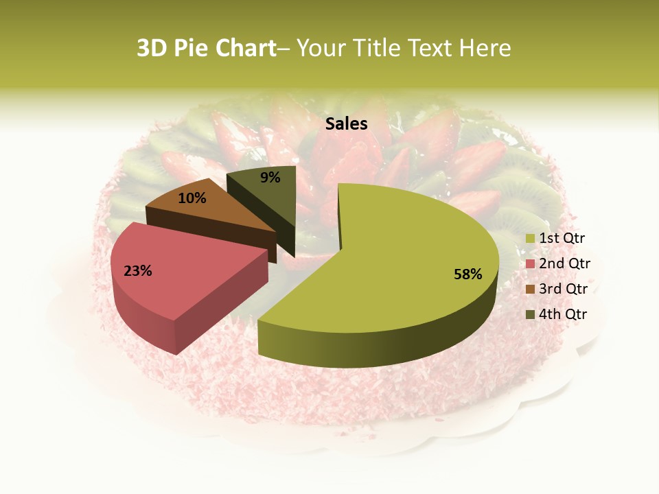 Kiwi Strawberry Cake PowerPoint Template
