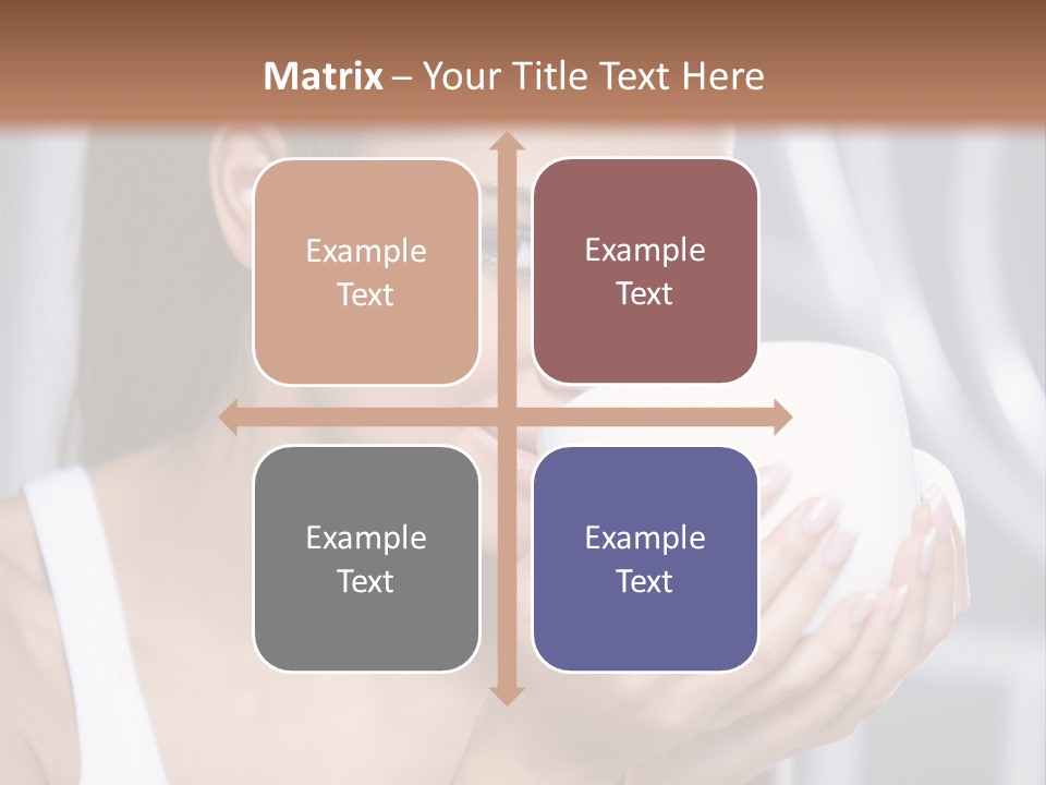 White Beautiful Woman PowerPoint Template