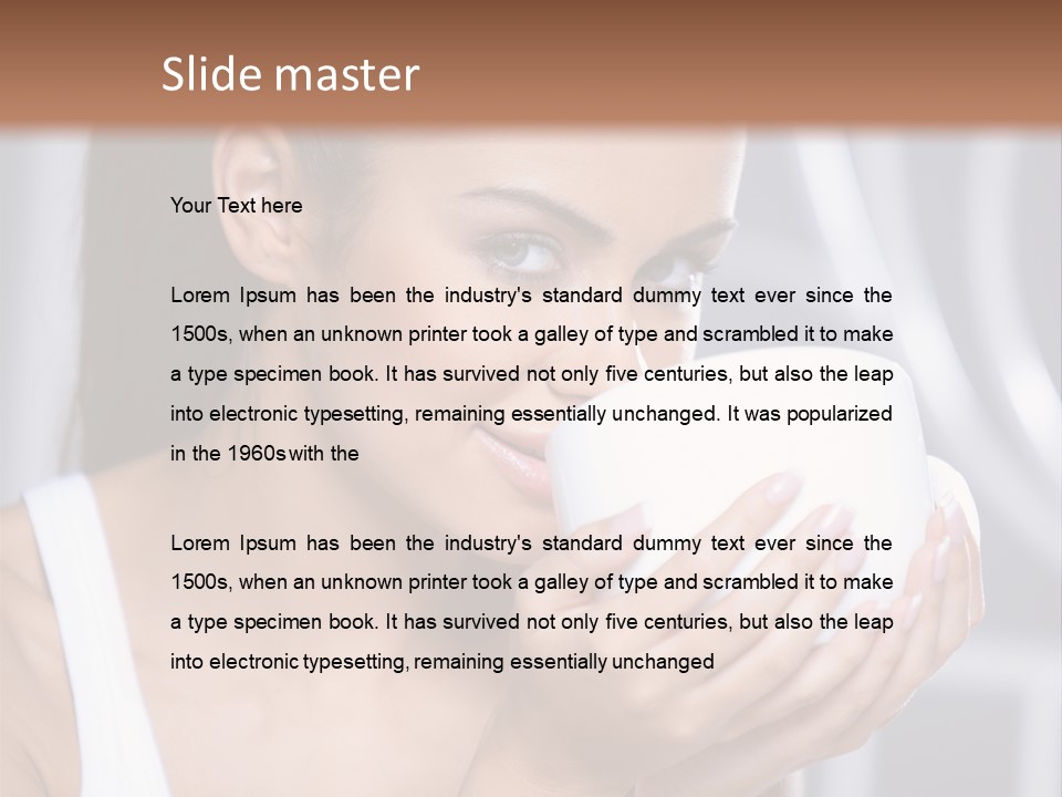 White Beautiful Woman PowerPoint Template