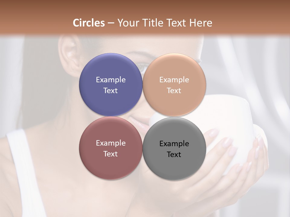 White Beautiful Woman PowerPoint Template