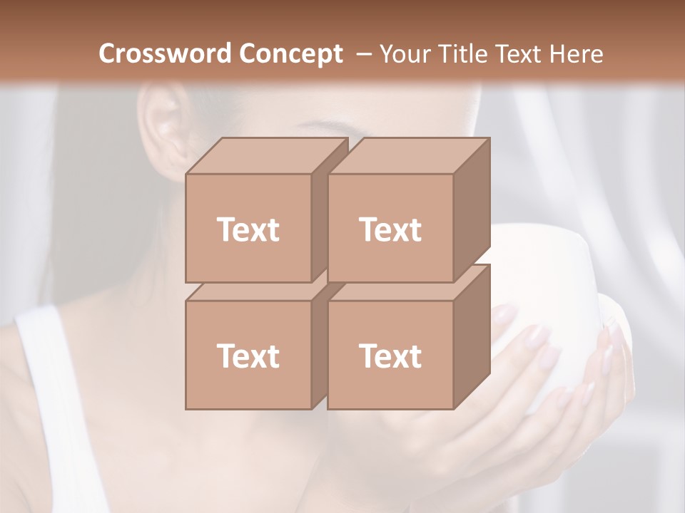White Beautiful Woman PowerPoint Template