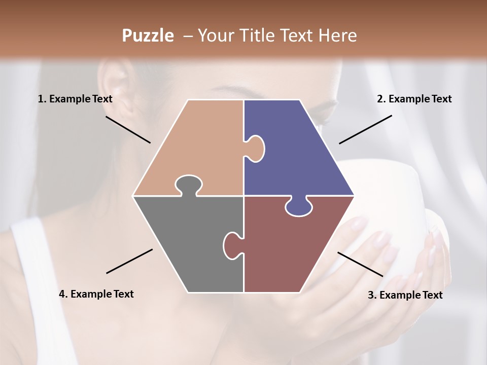 White Beautiful Woman PowerPoint Template