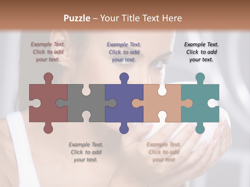 White Beautiful Woman PowerPoint Template