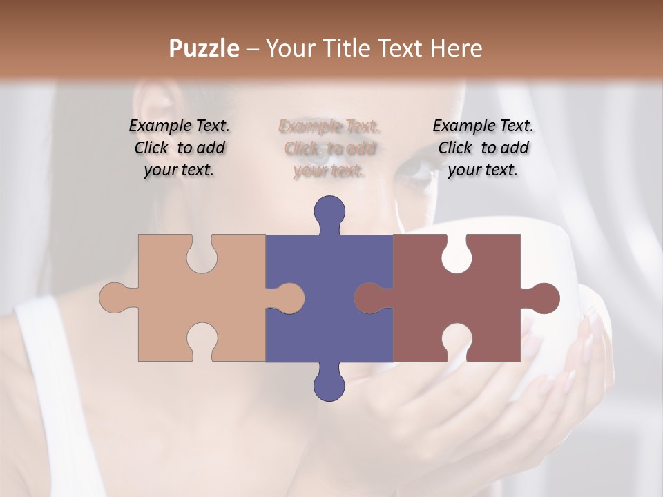 White Beautiful Woman PowerPoint Template