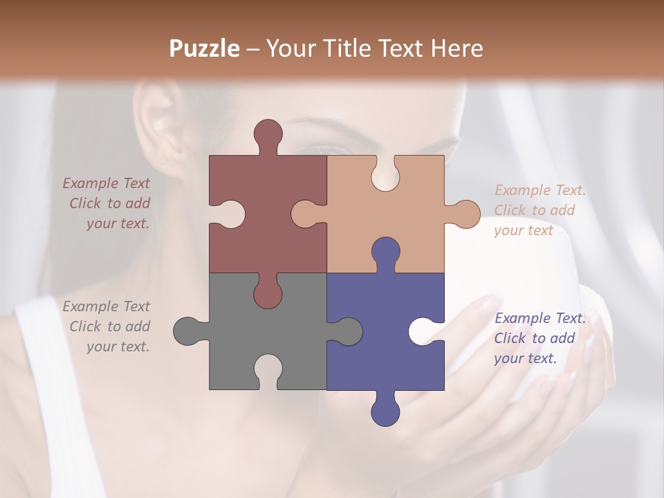 White Beautiful Woman PowerPoint Template