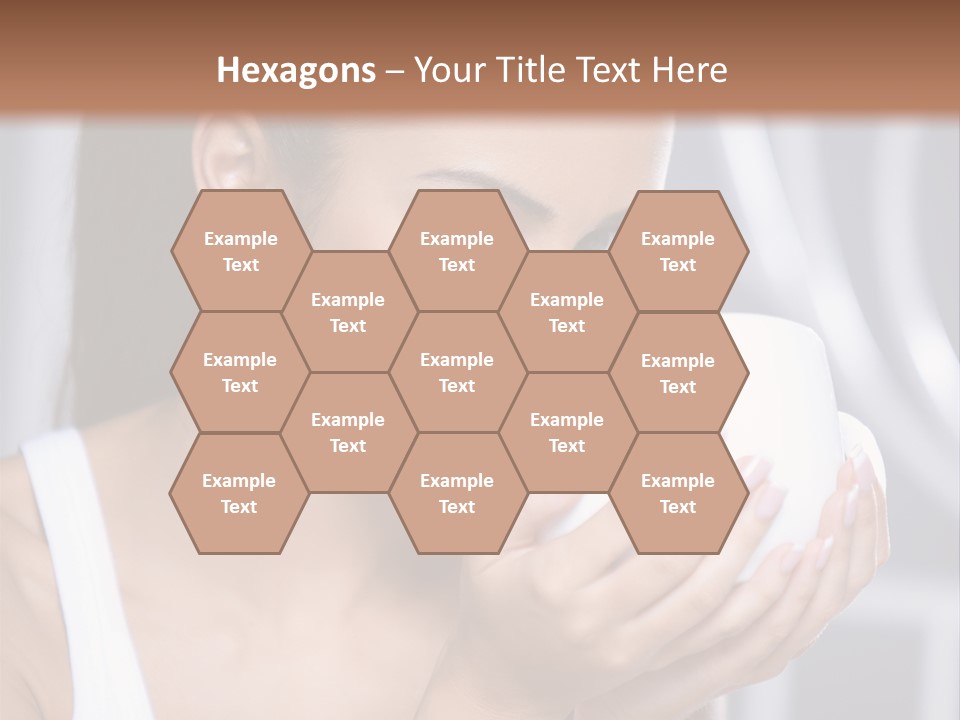 White Beautiful Woman PowerPoint Template