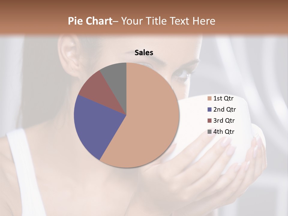 White Beautiful Woman PowerPoint Template