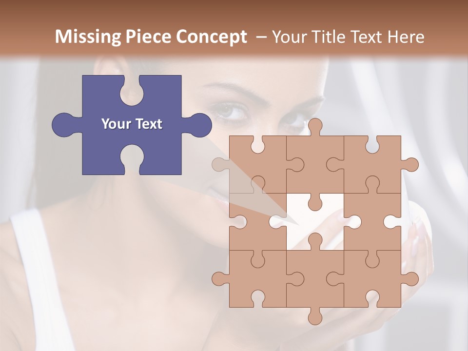 White Beautiful Woman PowerPoint Template