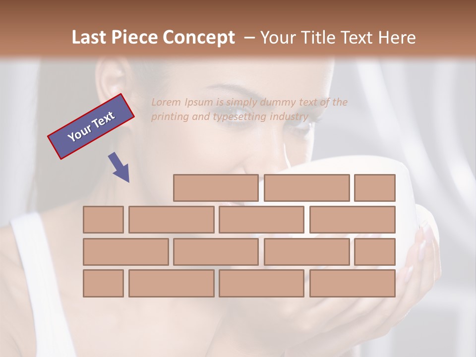 White Beautiful Woman PowerPoint Template