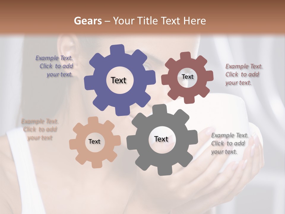 White Beautiful Woman PowerPoint Template