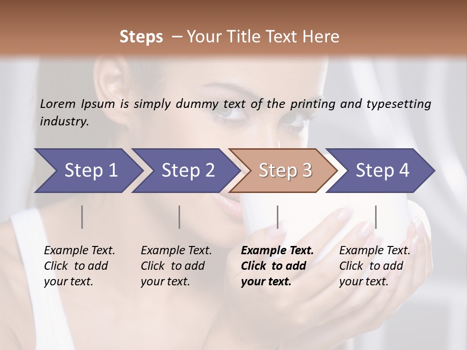 White Beautiful Woman PowerPoint Template