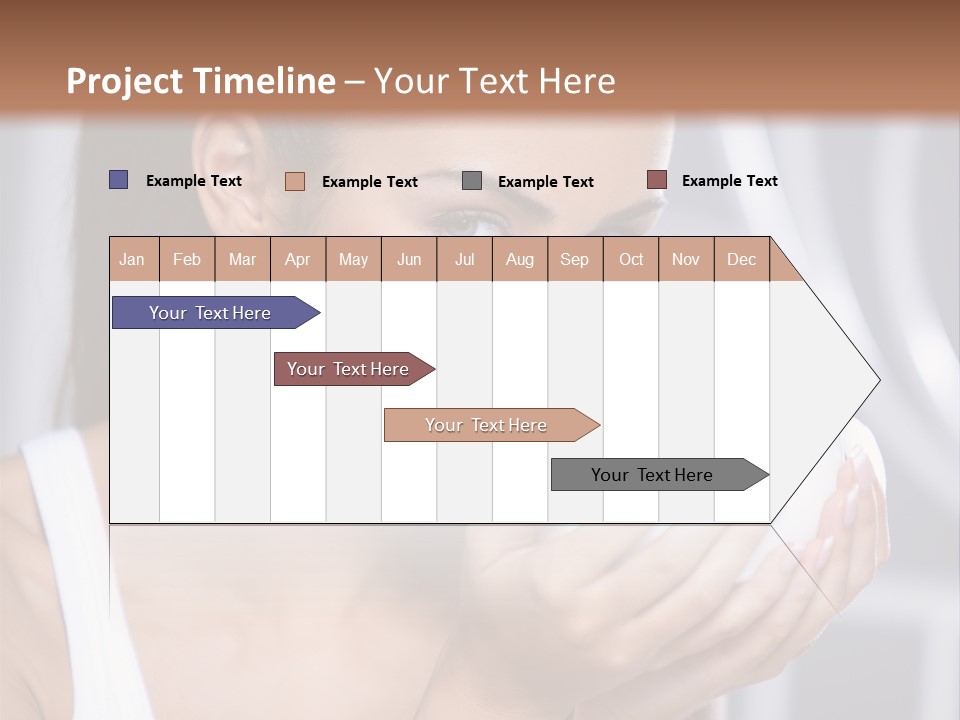 White Beautiful Woman PowerPoint Template