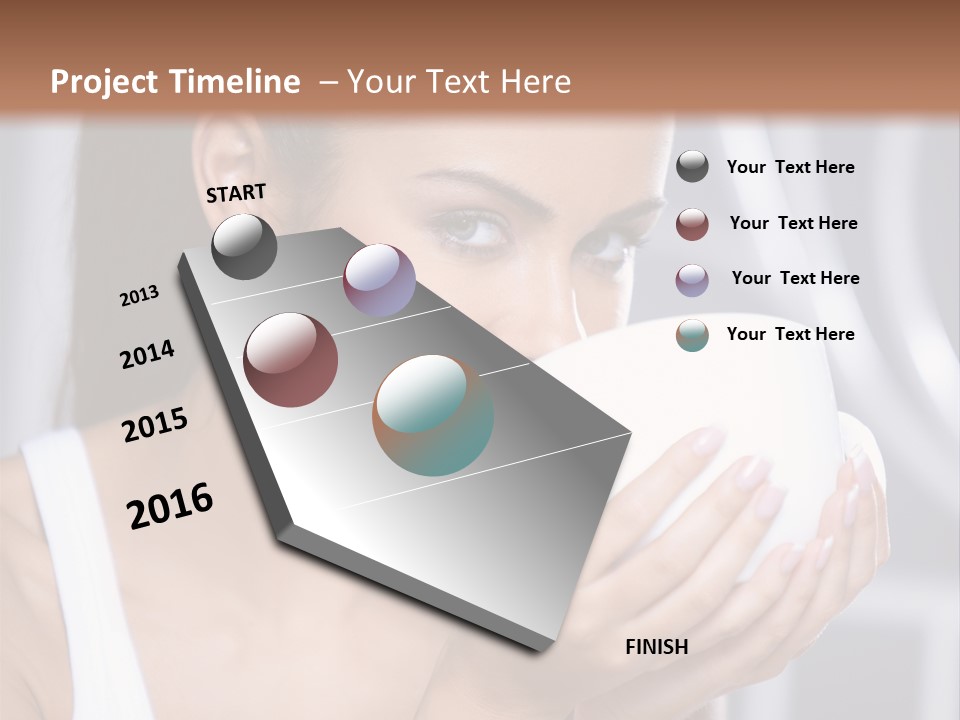 White Beautiful Woman PowerPoint Template