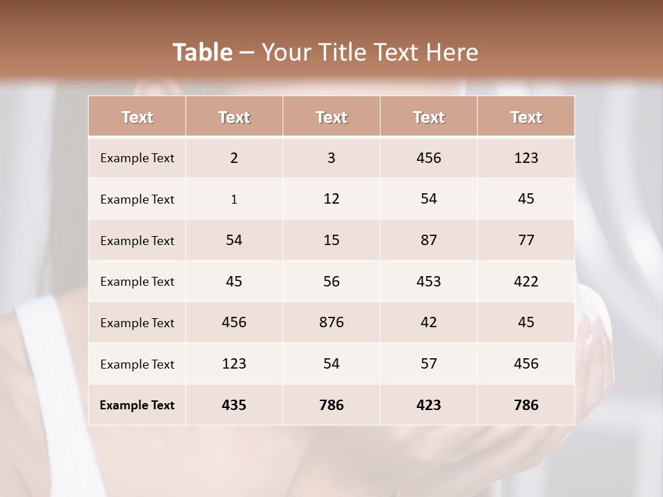 White Beautiful Woman PowerPoint Template