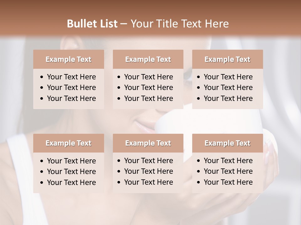 White Beautiful Woman PowerPoint Template
