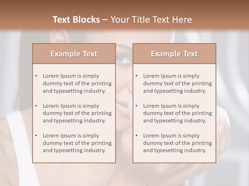 White Beautiful Woman PowerPoint Template