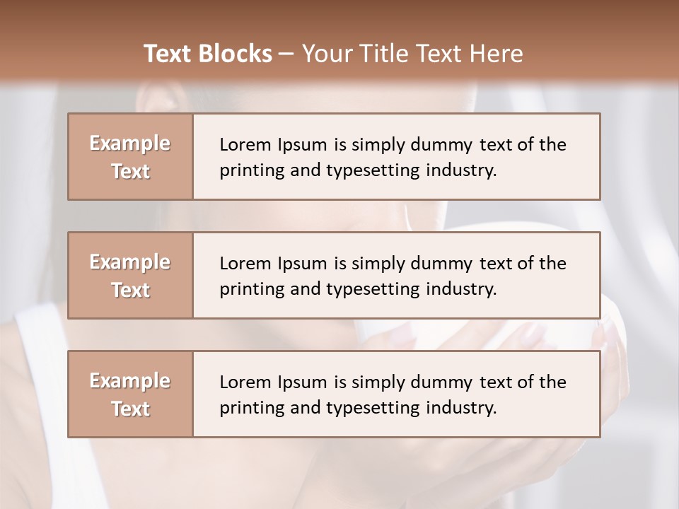 White Beautiful Woman PowerPoint Template