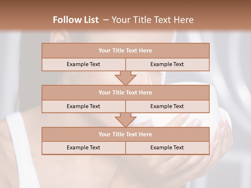 White Beautiful Woman PowerPoint Template
