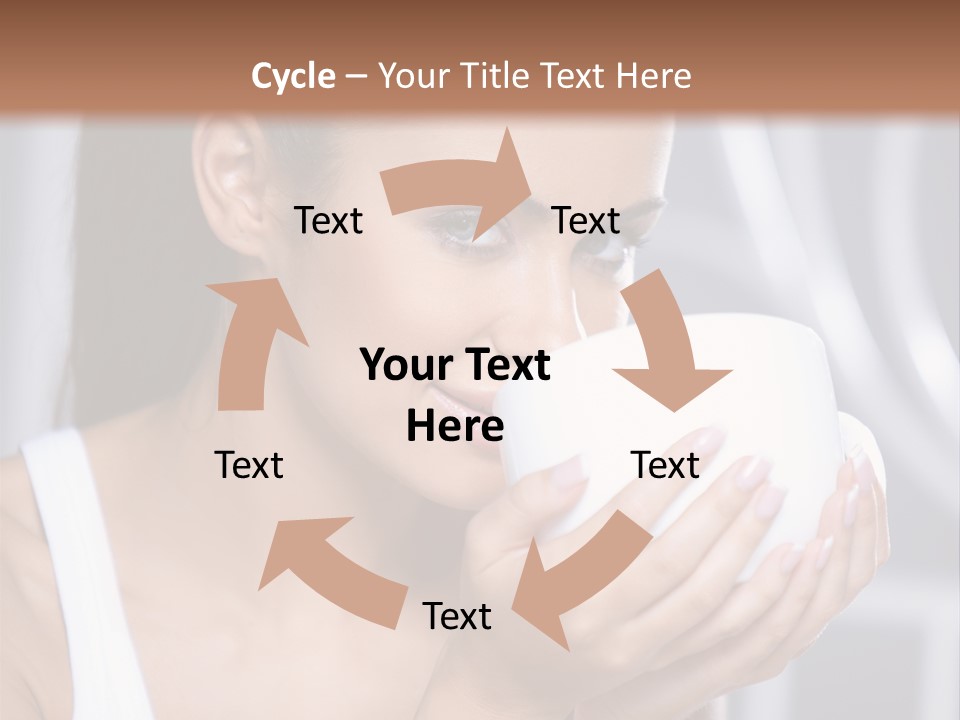White Beautiful Woman PowerPoint Template