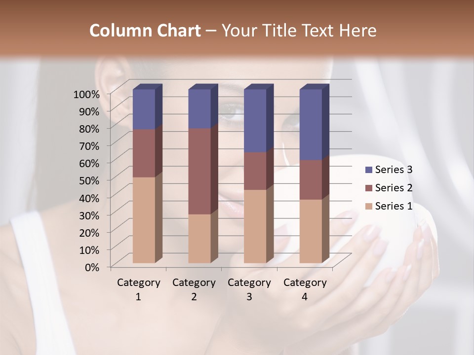 White Beautiful Woman PowerPoint Template