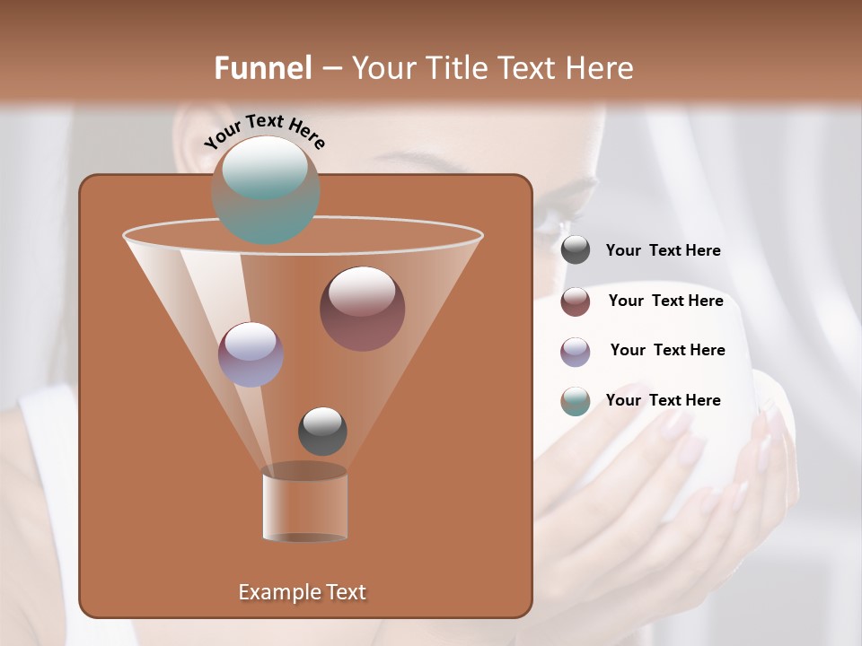 White Beautiful Woman PowerPoint Template