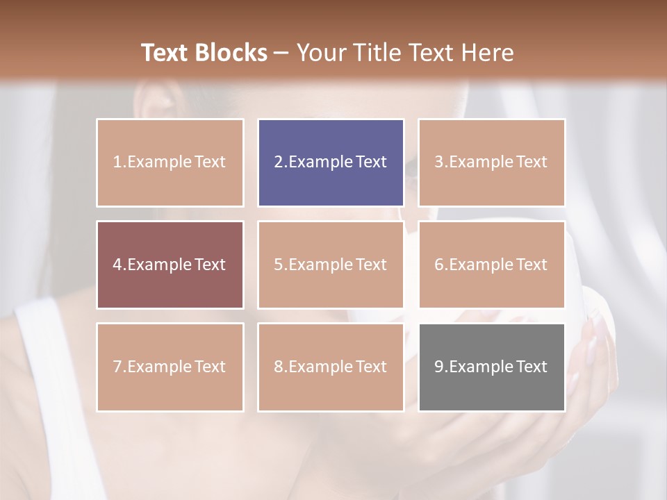 White Beautiful Woman PowerPoint Template