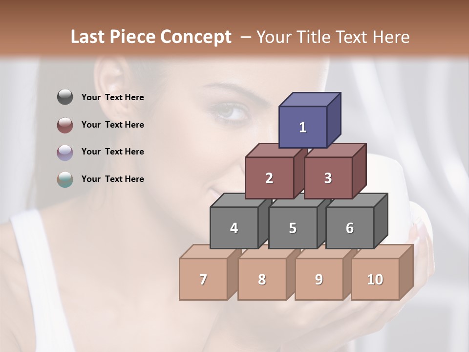 White Beautiful Woman PowerPoint Template