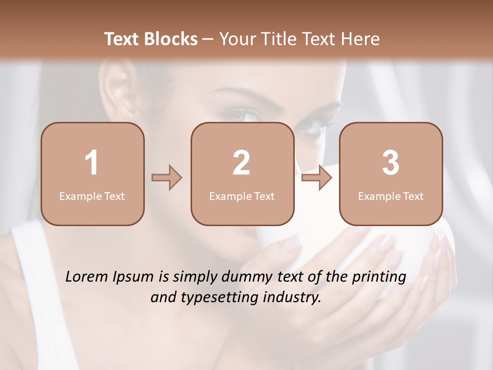 White Beautiful Woman PowerPoint Template