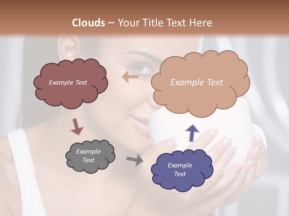 White Beautiful Woman PowerPoint Template