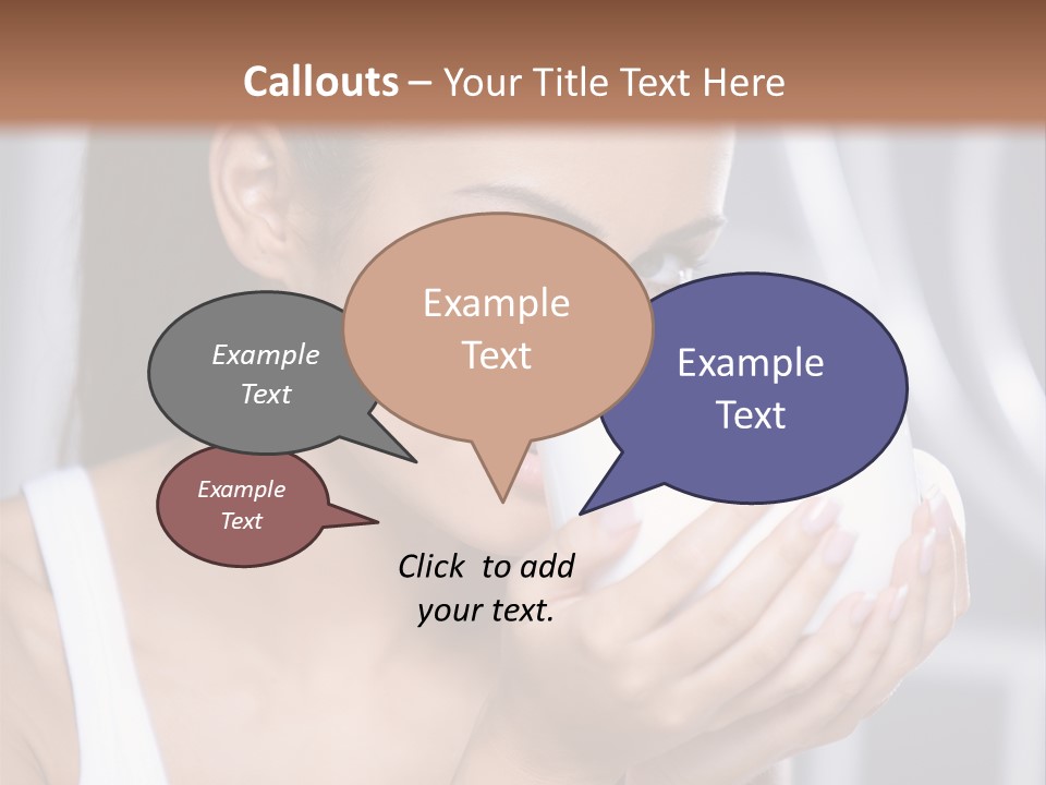 White Beautiful Woman PowerPoint Template