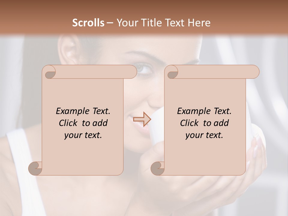 White Beautiful Woman PowerPoint Template
